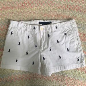 Ralph Lauren White Polo Shorts